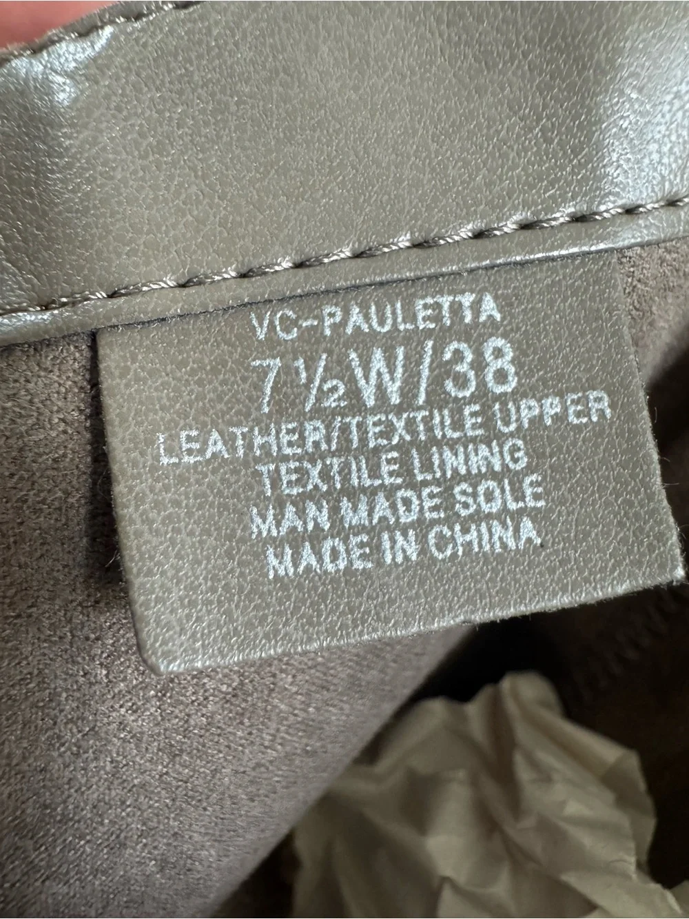 Vince Camuto Pauletta VC-Pauletta Knee High Boots Taupe Leather 7.5 W